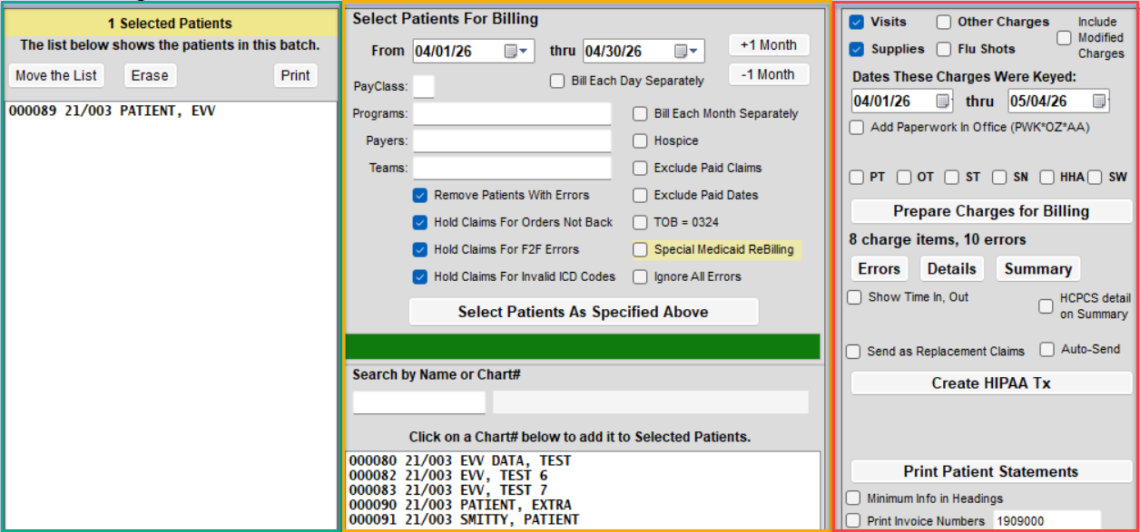 Example of all other billing