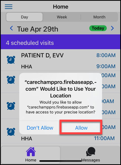CareChamp signature setup example