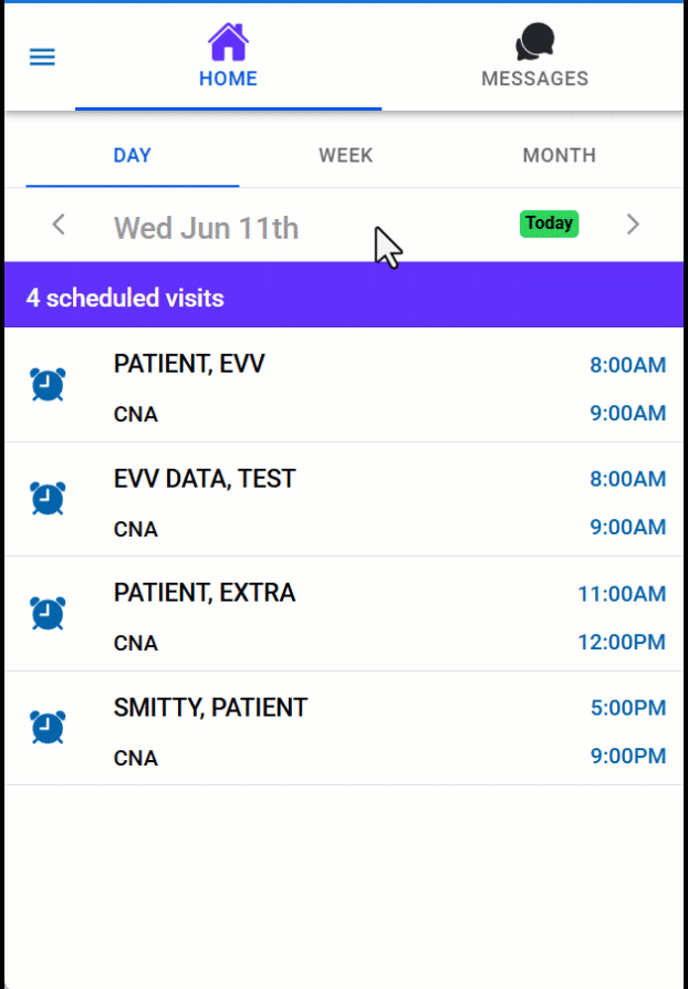 Example of send messages