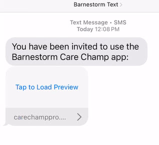 Example of logging out of a visit early in CareChamp