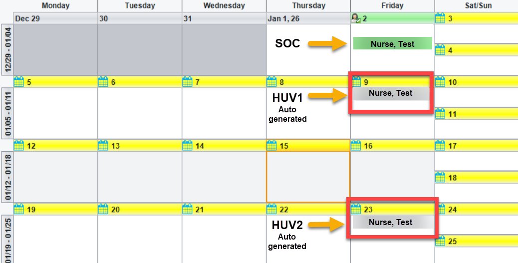 Ex HUV Calendar